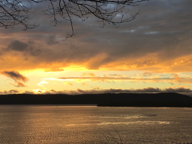 River Sunset Clouds