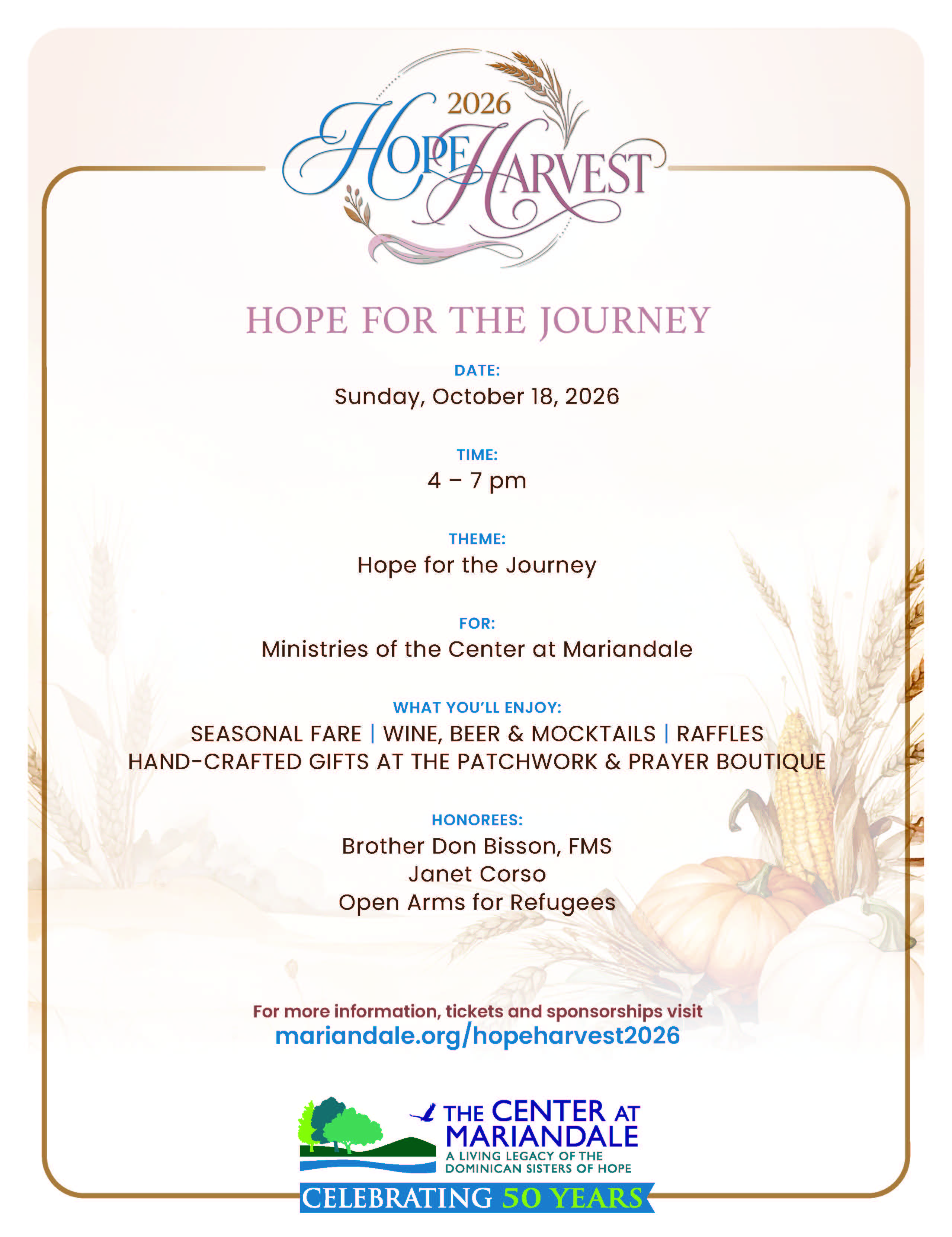 Hope Harvest Flyer 2026 Page 1